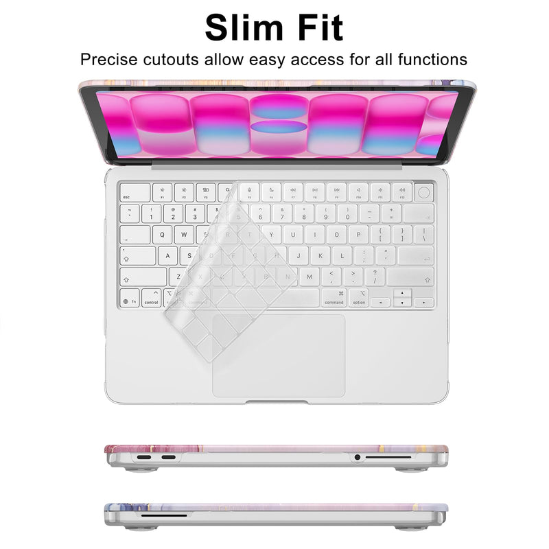 Soke Case for MacBook Neo 13 Inch 2026 A3404 (A18 Pro Chip) - Pink Marble | Stylish Marble Pattern Design, Lightweight, Scratches & Fingerprints Resistant Protective Hard Shell Case with Keyboard Cover