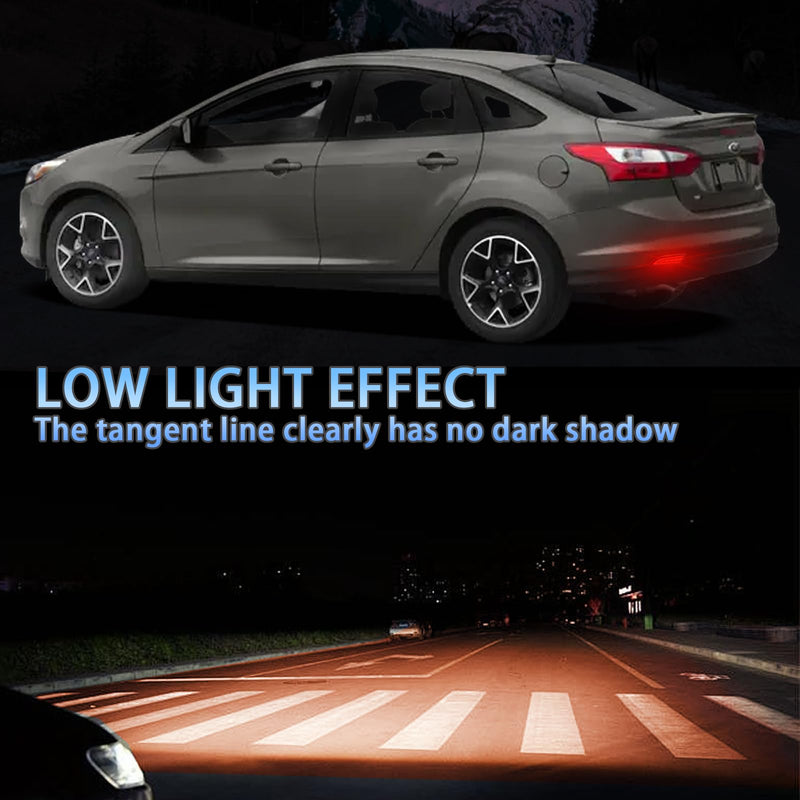  [AUSTRALIA] - LED Rear Bumper Reflectors Light Fog Brake Tail Lamps Compatible with Ford Focus 2012-2018 Pair Driver and Passenger Side Sedan/Hatchback (Not Fit ST& SEL)12-14 Stock Reflector Trim (Smoked) Smoked