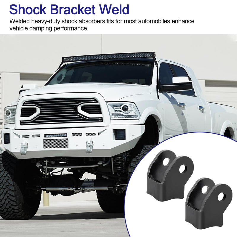 Shock Bracket Weld On Shock Mount - Heavy Duty Brackets for Off-Road Trailers Rear Axle Shock Mount Bracket Kit, Thick Weld On Shock Brackets - 1 Pair