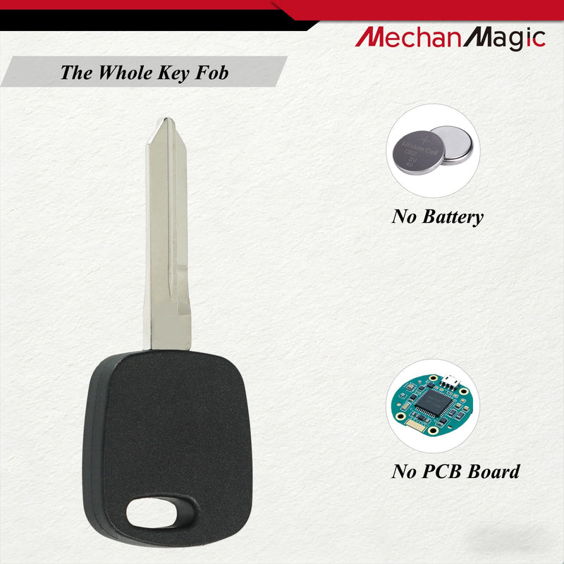 Key Fob Replacement Fits for Ford Mustang Expedition Explorer Taurus Lincoln Navigator Town Car Mercury Sable 1998-2004 CWTWB1U311 Remote with Uncut Transponder Ignition Key (H72-PT 4C)