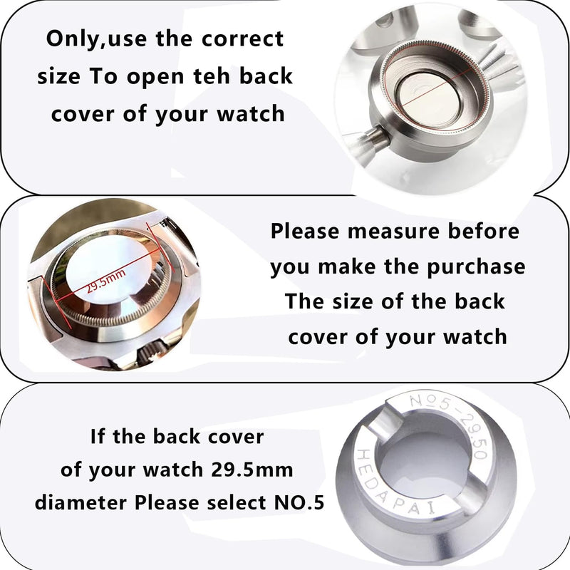 Watch Repair Tool & Kits, Watch Opener Tool 5537 Watch Back Case Opener Closer Remover Watch Battery Replacement Tool Watch Case Back Opener for Watch Watchmaker Repair Tool with 7 Grooved Chucks