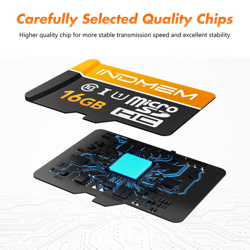 16GB Micro SD Card 2Pack, UHS-I C10 TF Card with High-Speed Up to 90MB/s | Compatible with DSLR, Drone, Action Camera, Portable Devices, Tablet, Mobile Phone, Camera, Game Console, with SD Adapter