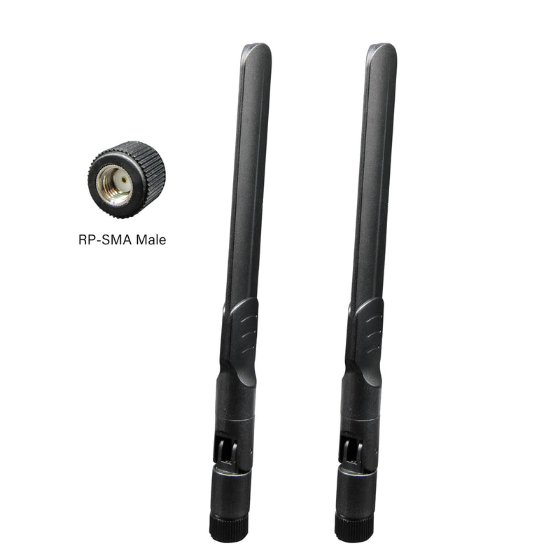 WiFi Bluetooth Antenna 2 Pack & Pigtail 2 Pack, 5Ghz 2.4Ghz M.2 NGFF WiFi Card Antenna 5dBi, 8-Inch RP SMA-Female to IPEX4/MHF4 Cable WiFi Antenna Kit for M.2 NGFF WiFi Card