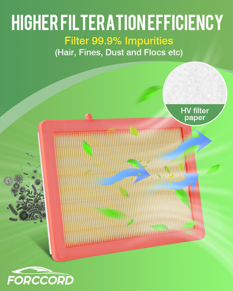 Cabin & Engine Air Filter Fit for Chevrolet Chevy Equinox 2018-2025 2026, GMC Terrain 2018-2025 2026 Activated Carbon Cabin Filter Replacement Air Filter CF11966 CA12260 Car Aaccessories CF11966&CA12260