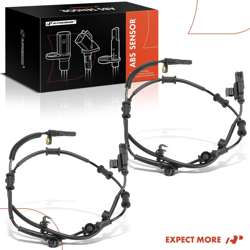 A-Premium 2PC Set Rear ABS Wheel Speed Sensors Compatible with Jeep JL Wrangler 2018 19 20 21 22 23 24 2025, Rear Driver and Passenger Side Pack of 2