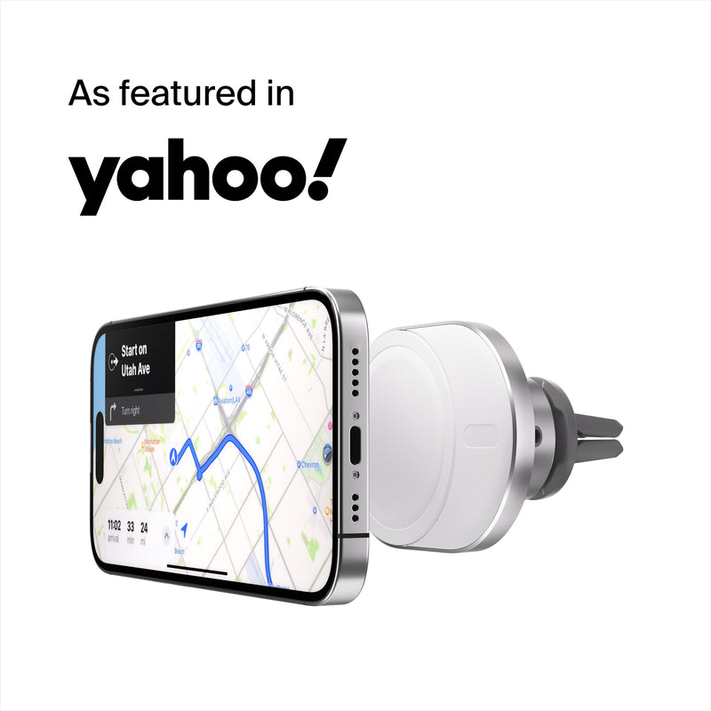 Belkin 15W MagSafe-Compatible Wireless Car Charger, Vent Mount | iPhone 17/16/15/14/13, Pixel 10 compatible, fast charging, secure vent mount, hands-free driving Charging Mount