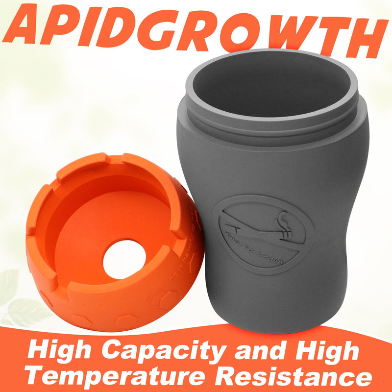 Car Silicone Ashtray,Auto Ash Tray Smokeless, Drop-Proof & Unbreakable Anti-Ash Splash Vehicle Cigarette Ashtray for Home Outside Office Car Accessories(Orange) Orange