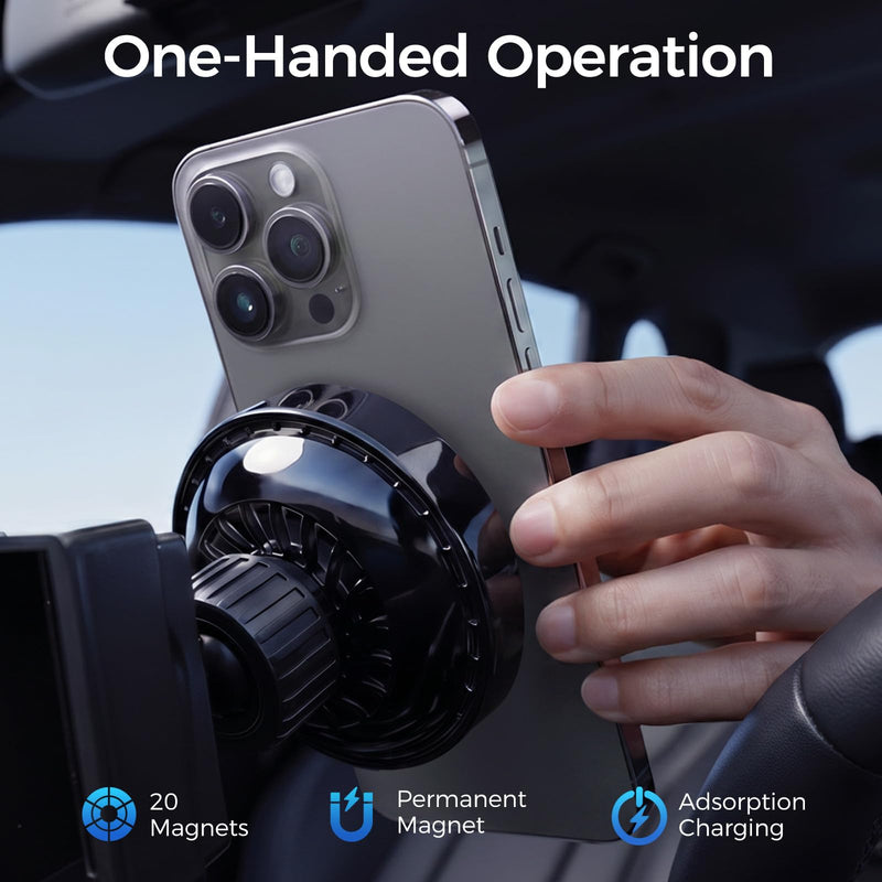 Custom Fit Qi2.2 25W Magnetic Wireless Car Charger Mount for 2026 Toyota RAV4 (10.5in) [Upgraded Cooling Fan Fast Charging Phone Holder],For MagSafe Compatible,Dashboard Phone Mount,Car Accessories