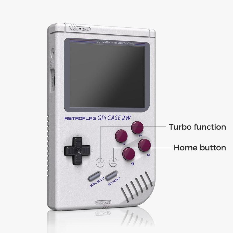 AKNES Retroflag GPi CASE 2W for Raspberry Pi Zero/Zero W /2W, 3" IPS LCD | Retro Gaming Handheld Case, Rechargeable for Long Play, Hotkey & Turbo Button, Easy DIY Install, No Soldering