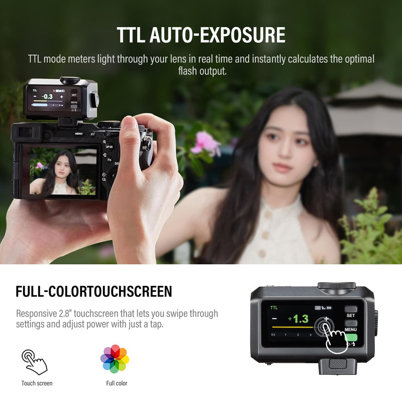 Godox iT30 Pro S Mini TTL Flash for Sony Cameras Godox iT30Pro S- 2.4G Wireless Master & Receiver Trigger Touchscreen, GN15, 1/8000s HSS Speedlite, Built-in Diffuser and Lithium Battery IT30 PRO S (Black)