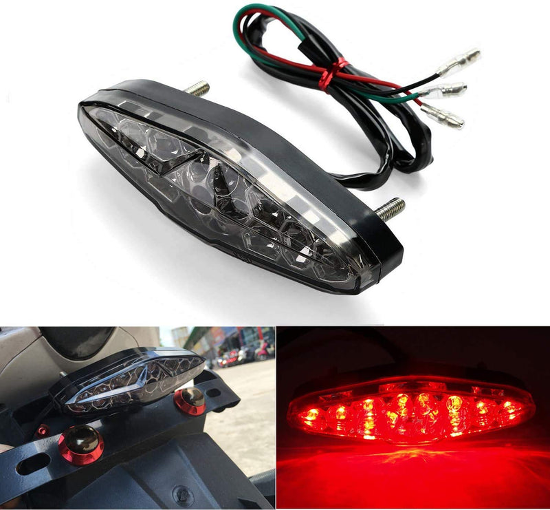 CICMOD Motorcycle Led Brake Running Tail Light 12V Universal for Quad ATV Dirt Bike Custom Chopper Type A