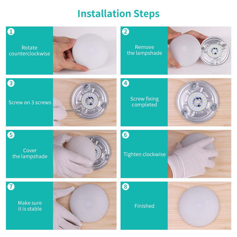 2 Pack RV LED Ceiling Puck Light RV Boat Interior Light DC 12V Surface Mount Ceiling Dome Light, 4.5W Panel Downlight for Camper Van Travel Trailer Motorhome(Cool White) 2 Pack/Cool White