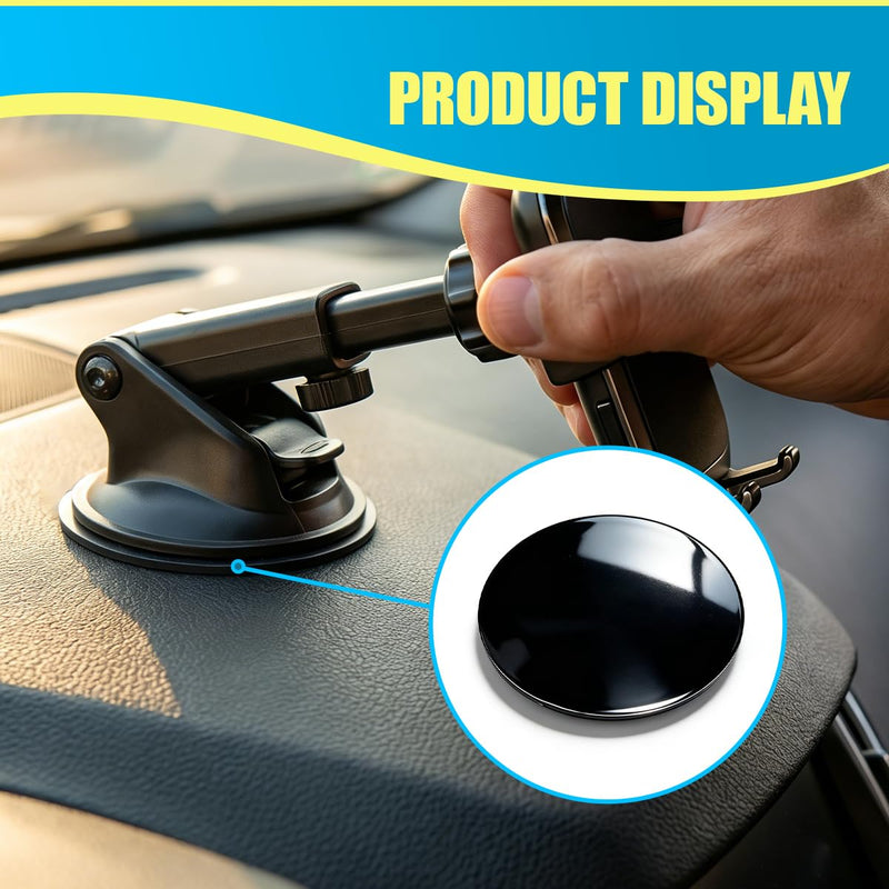 Car Dashboard Pad Mounting Disk for Suction Cup Phone Mount, 2.77" Heat-Resistant Round Auto Cell Phone Holder Sticky Pads, Strong Adhesive GPS Mount Disk Replacement(2PCS) 2PCS