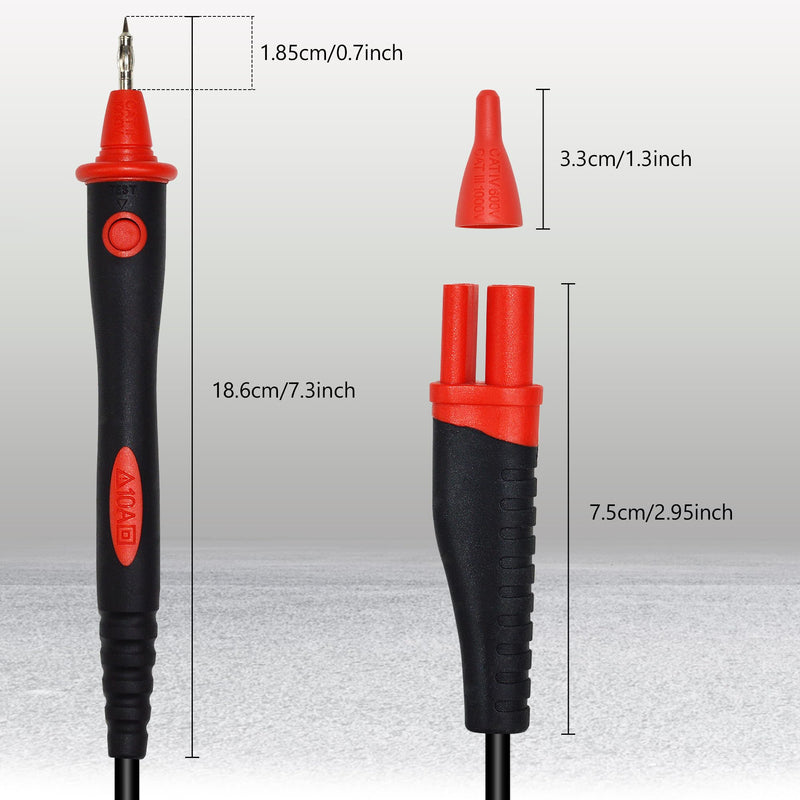 ZIBOO ZB165X Remote Control Probe with Test Button Use for Megohmmeter Insulation Resistance Tester, Insulation Multimeter,Compatible with FLUKE 1503 1507 1587 1577 TP165X