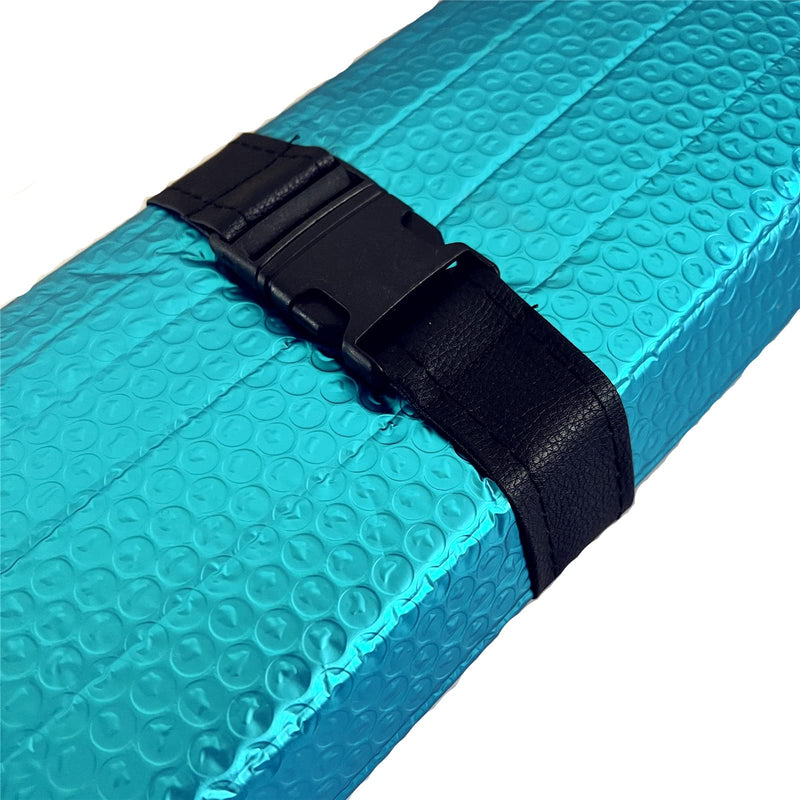 Car Windshield Sunshade-Thicken 5-Layer Bubble Block Heat and Sun UV Rays,Front Windshield Sun Shade,Sun Visor for Car- Keeps Your Vehicle Cool - 57 x 27.5 Inch (Blue) Blue