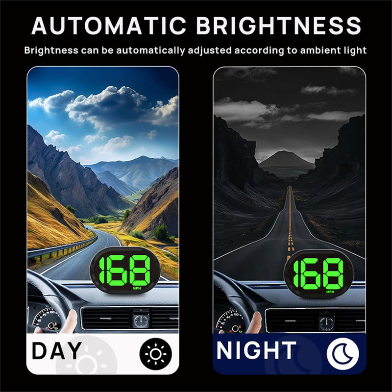 GPS Digital Speedometer for Car MPH, USB Connect Plug and Play for Car Truck Motor SUV All Vehicles, Automatic Brightness Adjustment,Large Font Display K2-Green