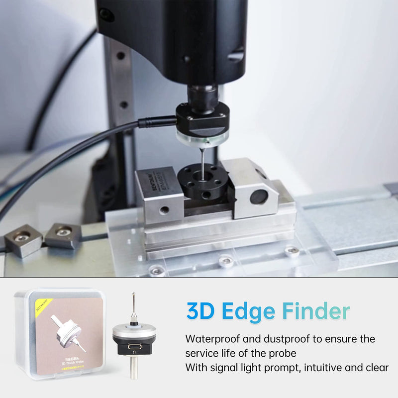 CNCTOPBAOS 3D Touch Probe Edge Finder to Find Desktop Center,V5 NPN NO 3D Edge Finder with Tip,Waterproof Anti-roll CNC Router Probe 6mm Handle Compatible with Mach3 GRBL CNC Milling Machine Style B