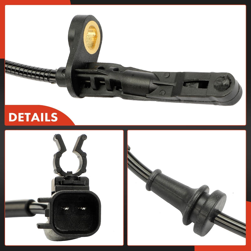 A-Premium ABS Wheel Speed Sensor Compatible with Jeep Model - JL Series Wrangler 2018 2019 2020 - Rear Driver or Passenger Side, Replace# 68293133AB Pack of 1
