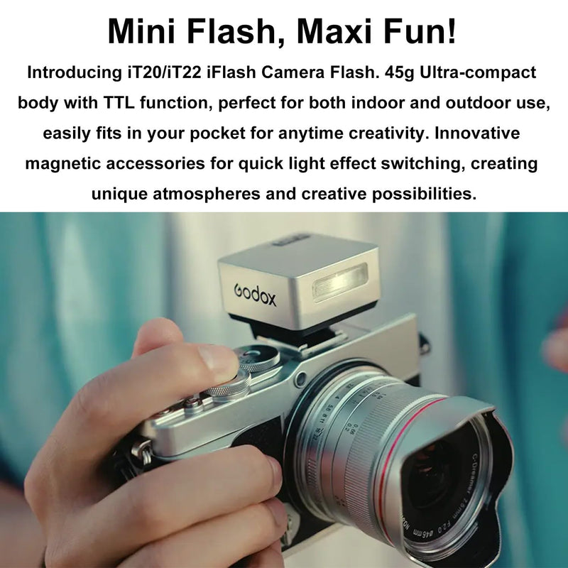 GODOX iT20 S iT20S TTL Mini Camera Flash for Sony Flash,1.5s Recycle Time | 700 Full-Power Flashes,Godox Flash for Sony ZV1 ZV-1F ZV-E10 A6400 A6700 A7IV A7III Etc Cameras iT20S for Sony