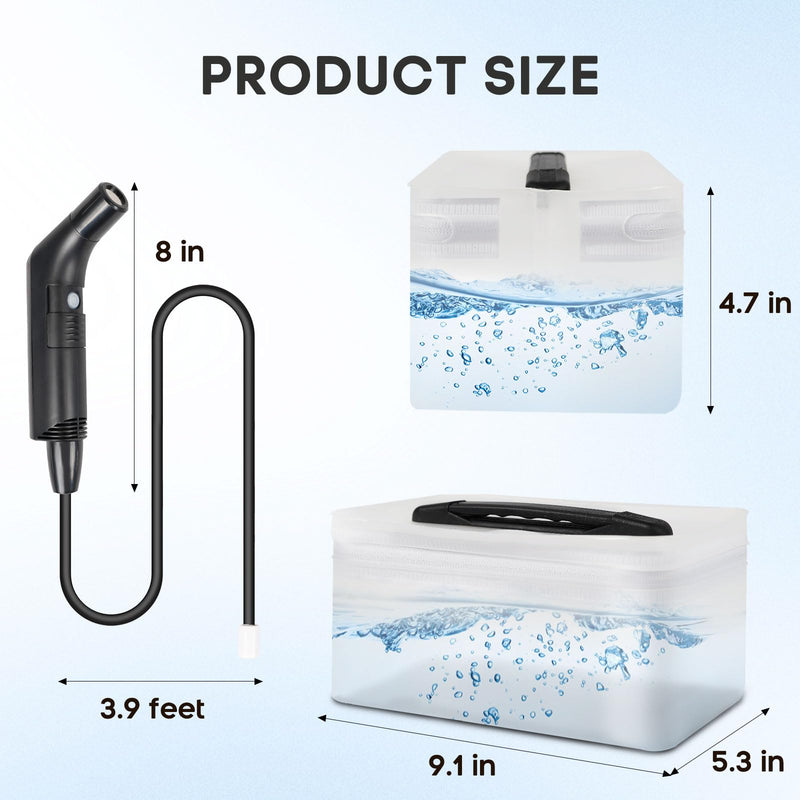 Portable Travel Electric Bidet Sprayer, Jamini Rechargeable Handheld Bidet Kit for Personal Cleaning, 2.3L Water Tank with Dual Pressure Settings for Baby Care, Postpartum, Camping HDDSC-01
