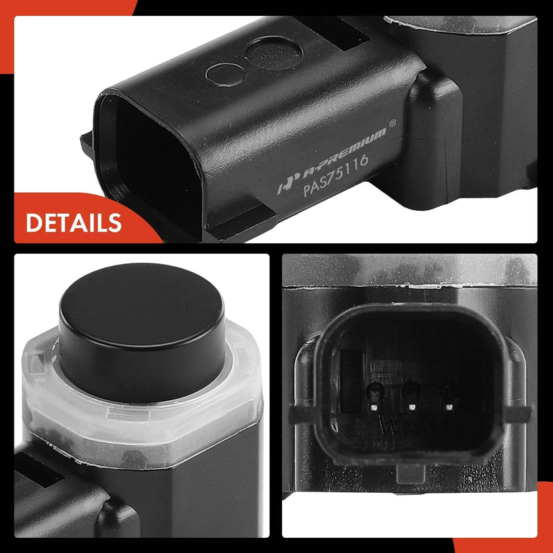 A-Premium (4-PC) Rear Reverse Backup Parking Assist Sensor Compatible with Select Ford Models - F-150 F150, F-250/F-350/F-450/F-550 Super Duty, 2015-2020, Replace# HC3Z15K859A