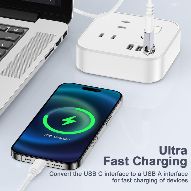USB C to USB A Adapter,4 Pack USB C Male to USB A 3.0 Female OTG Adapter | Type C Male to USB Female 3.0 Charger Adapter for iPhone 17 Pro Max,17Pro,17e,16e,16 Pro,16,15 Plus,PC,Laptop,Tablet,Keyboard Gray
