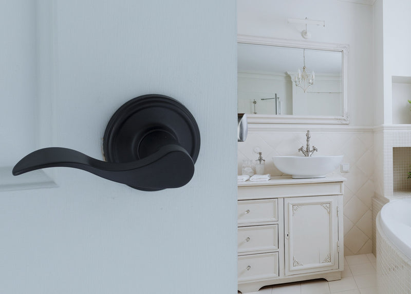 Copper Creek WL2220BC Passage Lever in Black Matte Black