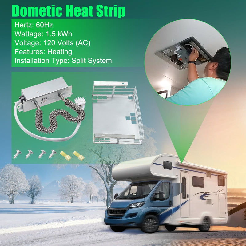 3314998.000 Upgrade RV Air Conditioner Non Ducted Heat Strip Kit Compatible with 457915 459516 540315 540316 640312 640315 B57915 B59516 for Brisk Air II & Penguin II Non-Ducted Models