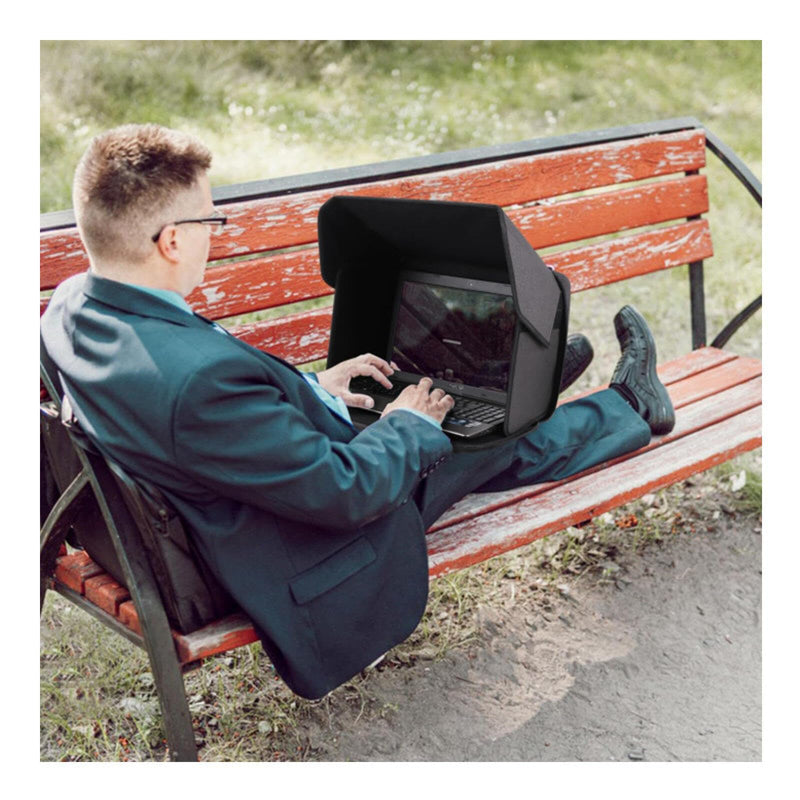 Laptop Sun Shade, Fits 12–16-inch laptops, Anti-Glare Privacy Screen Cover, Foldable Laptop Protective Cover，Ideal for Outdoor Work