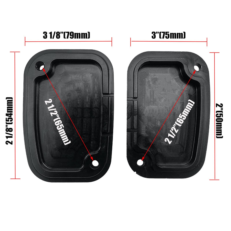 Motorcycle Brake Clutch Master Cylinder Covers Aluminum Left and Right Brake Reservoir Cylinder Cover for Harley Touring Road King Electra Street Glide Ultra Classic