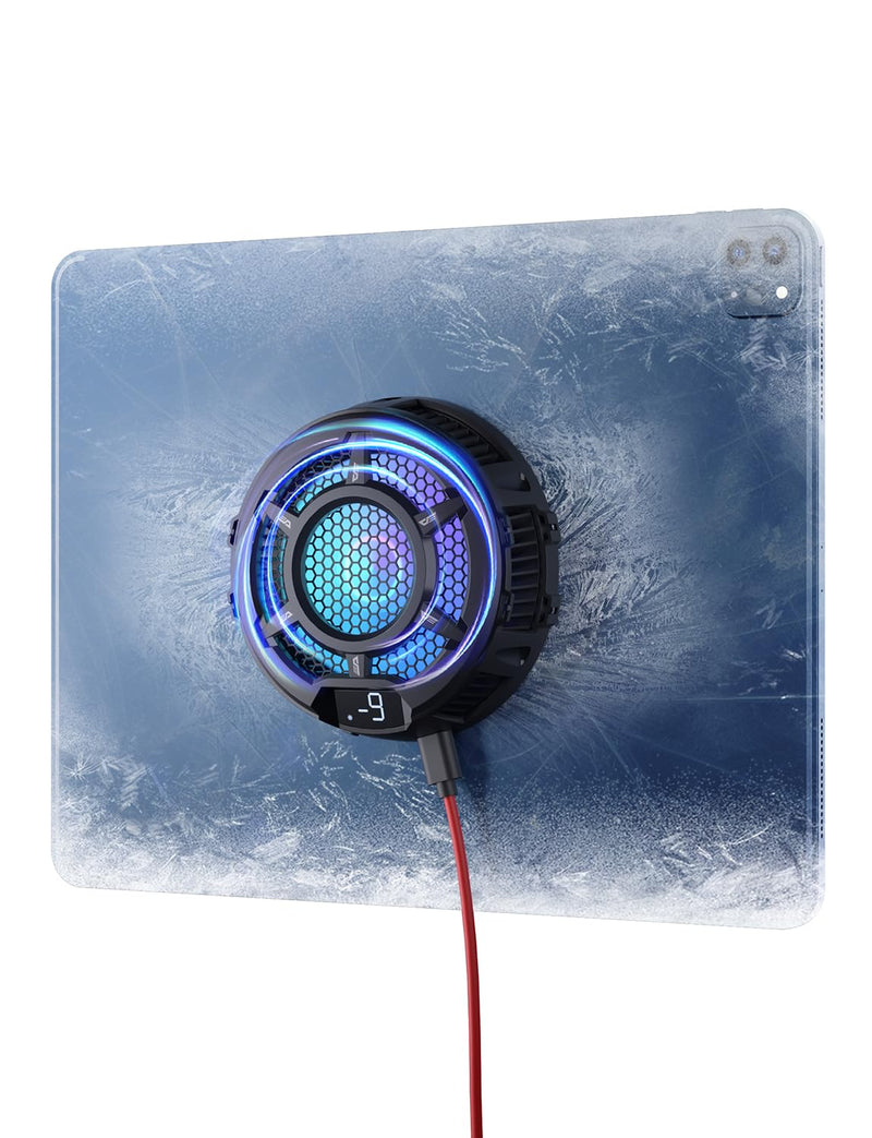 darkFlash iPad Cooler, Magnetic/Back Clip 2 in 1 Tablet Cooler for ipad/Surface pro/Samsung Tab, Steam Deck Fan, 30W Tablet Cooling Case with Temperature Display for Gaming, Live Streaming (GT-PRO)