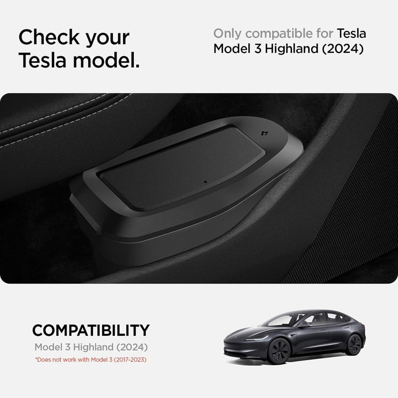 Spigen Driver Side Door Pocket Car Trash Can for Tesla Model 3 Highland 2024-25