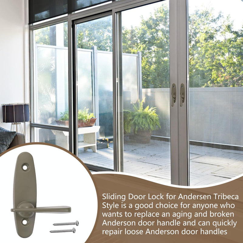 Replacement Andersen Tribeca Style Gliding Door Thumb Latch for Sliding Glass Door Lock,Works with Andersen Narroline Gliding, Perma-Shield Gliding and Frenchwood Gliding Patio Door 2 PCS 2PCADL01-AF