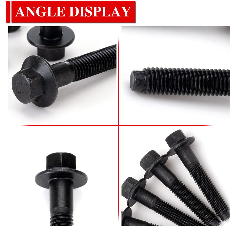Exhaust Manifold Bolts & Studs Hardware Kit set Compatible for 2009-2020 Chrysler Dodge Ram 5.7L V8 Engines. Complete set Left + Right black