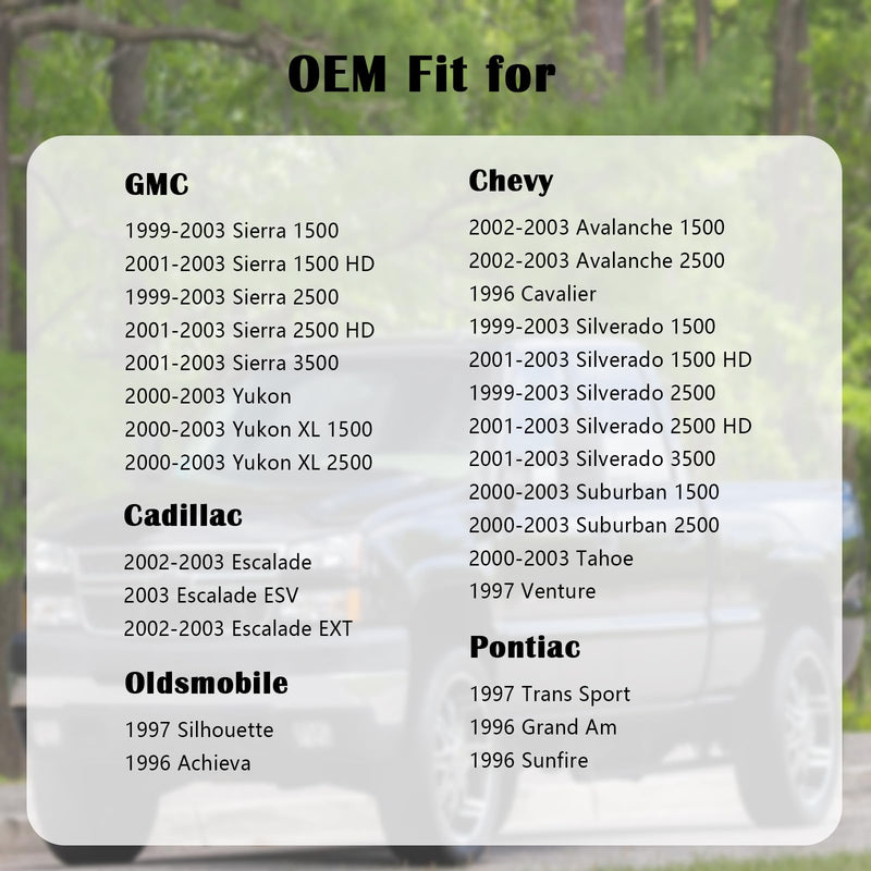Gas Cap, Fuel Cap for 1997-2003 Chevrolet Chevy GMC Cadillac, Silverado Sierra 1500 2500 3500, Avalanche Suburban Yukon 1500 2500, Yukon XL, Tahoe, Escalade ESV EXT, GT231,15763227