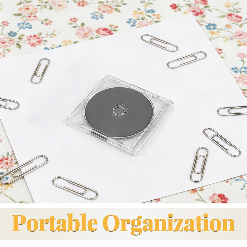 10pcs Mini CD Jewel Case - Clear Plastic Storage Holder for 8 cm/ 3 Inch Disc Collection - Transparent Display Box for DVD Organization