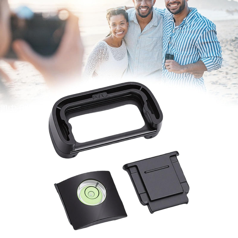 Generic Eyecup Viewfinder, Hot Shoe Cover Protector and Bubble Level for A7C Camera, with Soft Silicone Eyepiece to Block and Protect Flash Interface
