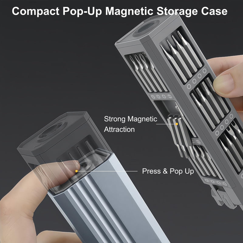 44 in 1 Small Magnetic Precision Screwdriver Set with Case, 360° Spin Handle DYI Mini Multifunction Screwdriver Bit Kit, Repair Tool Kit for Electronics,Phone,Laptop,Macbook,PC,Watch,Eyeglass,jewelry 44 in 1