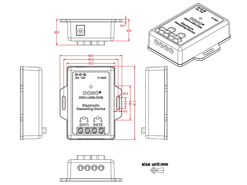 OONO Electronic Descaler Water Conditioner Hard Water Softener, Alternative Water Softener