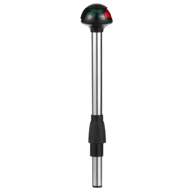 Attwood Pulsar 5090 Series Bi-Color Boat Navigation Pole Light with 2-Pin Mounting Base, 10-Inch, Green & Red, 5092-10-7