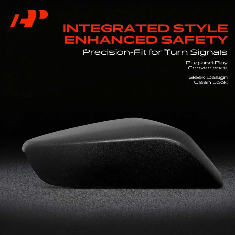 A-Premium 2 PCS Driver and Passenger Side Rearview Mirror Covers Caps - Compatible with Chevy Chevrolet Malibu 2016 2017 2018 2019 2020 2021 2022 2023 2024 2025 - Textured Black