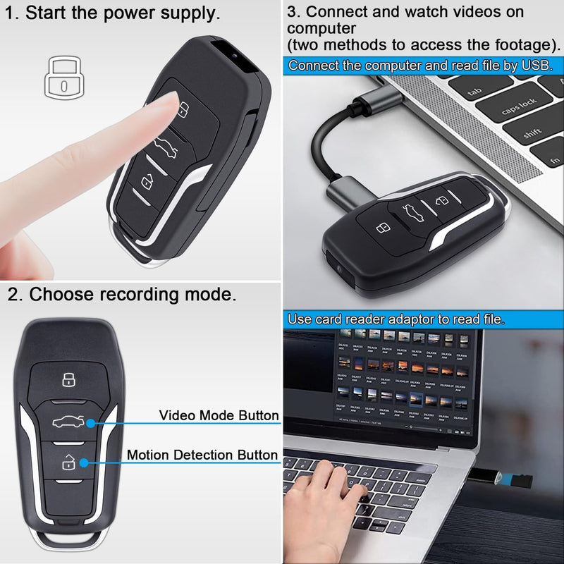 128GB Mini Video Camera 1080P Nanny Body Cam,Portable Video Recording Cam with Motion Detection for Pet/Baby/Security Cameras