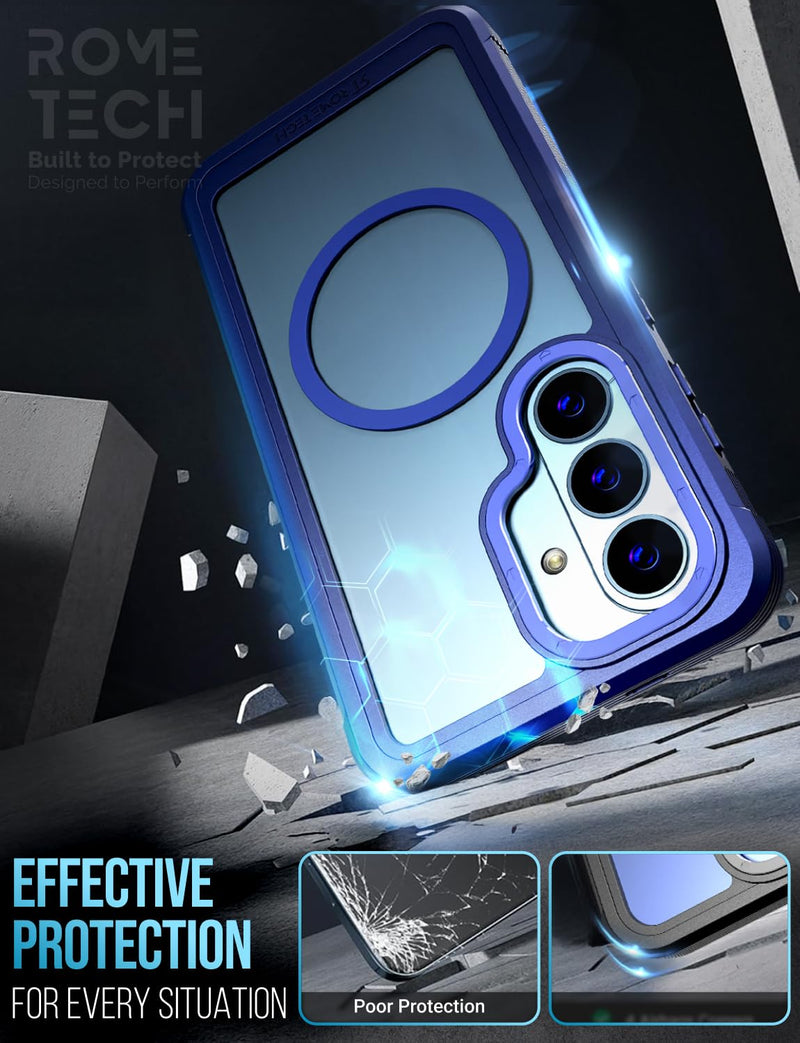 Designed for Samsung Galaxy S26 Plus Case with Belt Clip Holster | Protective Cover with Strong Magnet Compatible with Magsafe - Blue