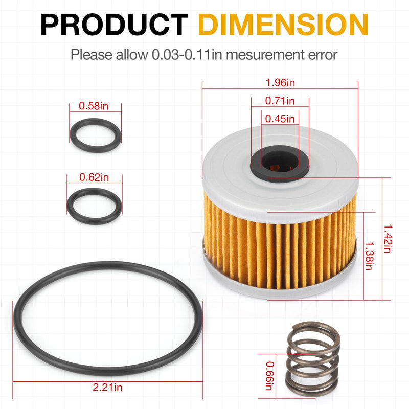 15410-KF0-305 Oil Filter Kit For Honda ATC250 Fourtrax 250 300 400 XR250R XR250L XR350R XR400R XR500R XR600R XR650 XL250R XL350R XL600R NX250 NX650 GB500 15412-KF0-010 15410-KF0-315