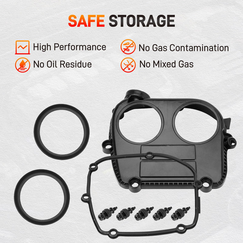 Engine Timing Cover & Gasket Set 06K103269F 06K103483 Compatible with VW Tiguan Jetta GTI Arteon 1.8T 2.0T, Audi A3 A4 A4 ALLROAD A5 A6 Q3 Q5 Q7 TT, Replace 06K-103-269-F, 06K103269D, 06L103269E