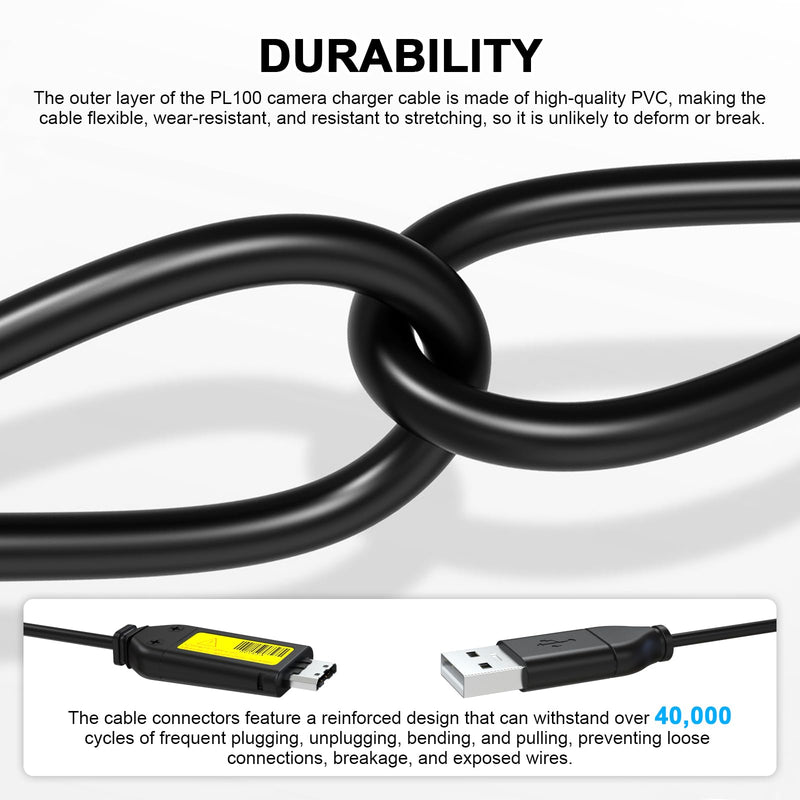 USB Camera Cable Compatible with Samsung Digital Camera ES55 ES70 ES73 L100 L210 PL100 PL120 PL121 PL20 PL50 PL81 PL200 PL210 ST60 ST61 ST90 WB210 WB700, SUC-3 Cable for Computers, Laptops (1.5m) 1.5m