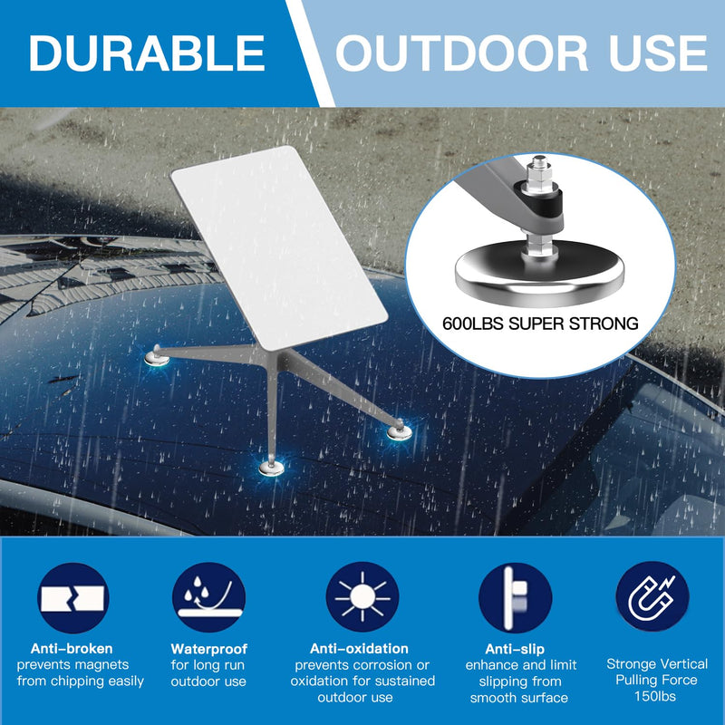 600 pounds Magnetic roof Mount for starlink,Strong Neodyminum Round Magnet mounting kit for starlink V2(Gen2) Dish,Each Magnet with 150 pounds Pull-Force for starlink Antennas Internet kit Satellite