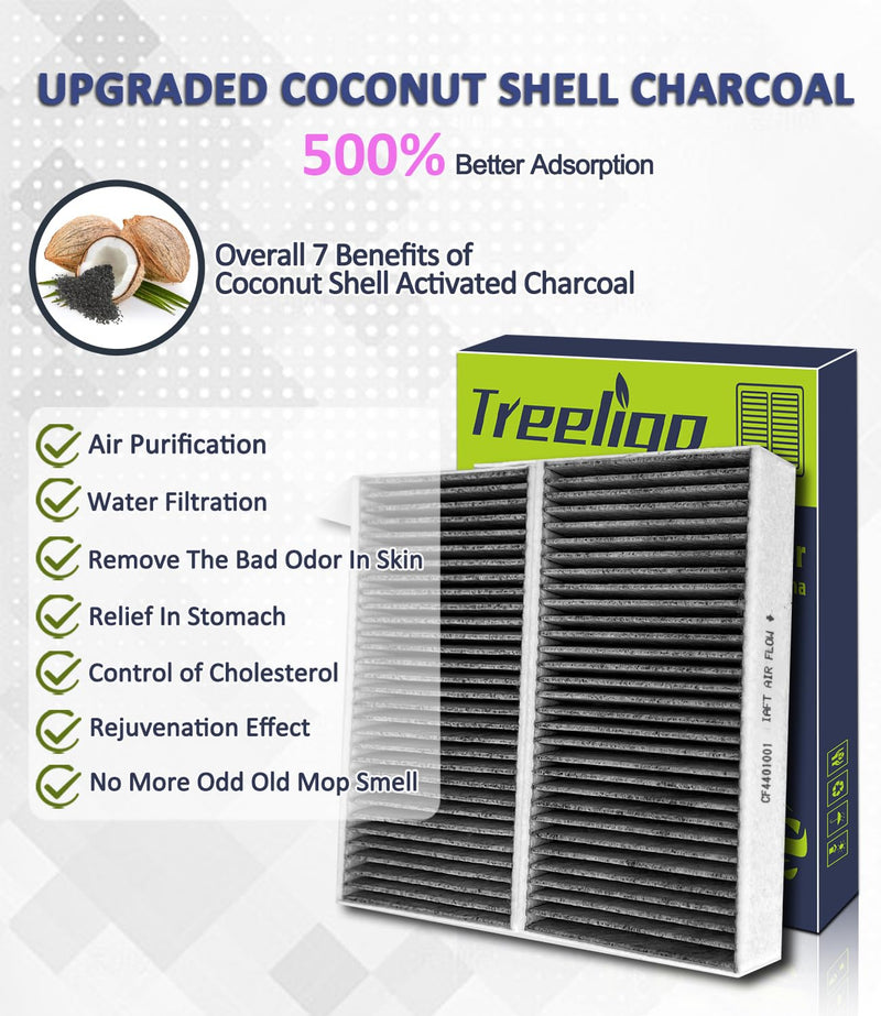 Cabin Air Filter For Tesla Model 3 Model Y 2016 2017 2018 2019 2020 2021 2022 2023 2024 HEPA 2 Pack, w/Upgraded Coconut Shell Activated Carbon