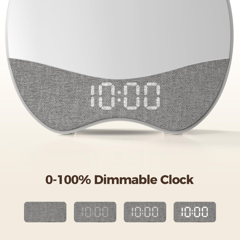 Ok to Wake Alarm Clock for Kids, Sleep Trainer with Night Light, White Noise Sound Machine, Dimmable Digital Display, 21 Soothing Sounds, Gentle Wake-up, Child Lock, for Kid, Toddler, Bedside, Bedroom