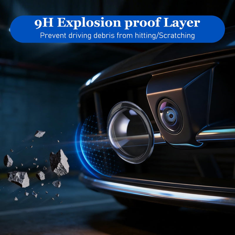 Car Camera Lens Protector, 2026 New Car Backup Camera Protective Sticker, Clear High-Transparency Design, Anti-Rain Car Reversing Cameras Protection, Simple Adhesive Installation (2 Pack)